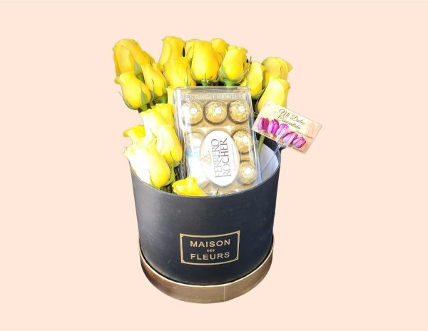 20 Rosas En Box Con Bombones - Imagen 3