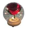 Rosa preservada fucsia en capsula - Imagen 2