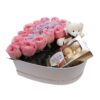 Bouquet de Rosas Mi Consentida con mini osito - Imagen 2