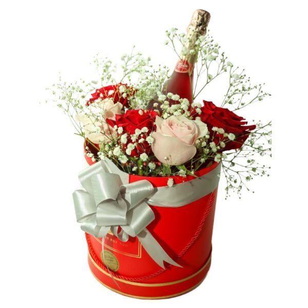 Box de Rosas ilusiones con espumante - Imagen 2