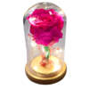Capsula Rosa Natural Fucsia Preservada con luces led - Imagen 7
