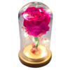 Capsula Rosa Natural Fucsia Preservada con luces led - Imagen 5