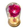 Capsula Rosa Natural Fucsia Preservada con luces led - Imagen 6