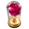 Capsula Rosa Natural Fucsia Preservada con luces led - Imagen 9