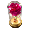 Capsula Rosa Natural Fucsia Preservada con luces led - Imagen 2