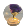 Rosa preservada morada en capsula